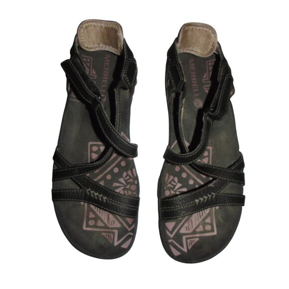 Merrell Black and Pink Women's Sandals - Picture 1 of 10